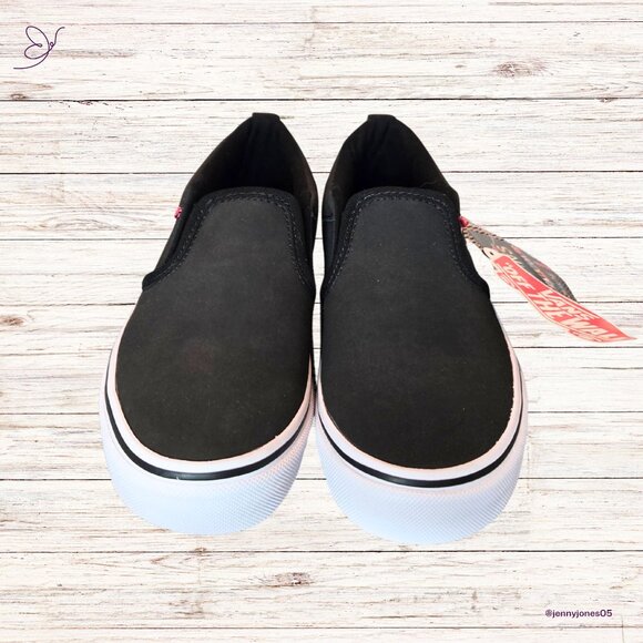 Vans Chalkboard Black Asher Slip-Ons~Kids Size 1.5~NIB~Rare! - Picture 3 of 7